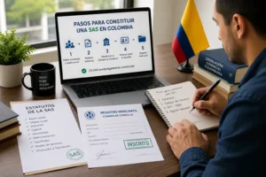 Pasos para constituir una SAS en Colombia - Cámara de Comercio, NIT, estatutos, registro mercantil
