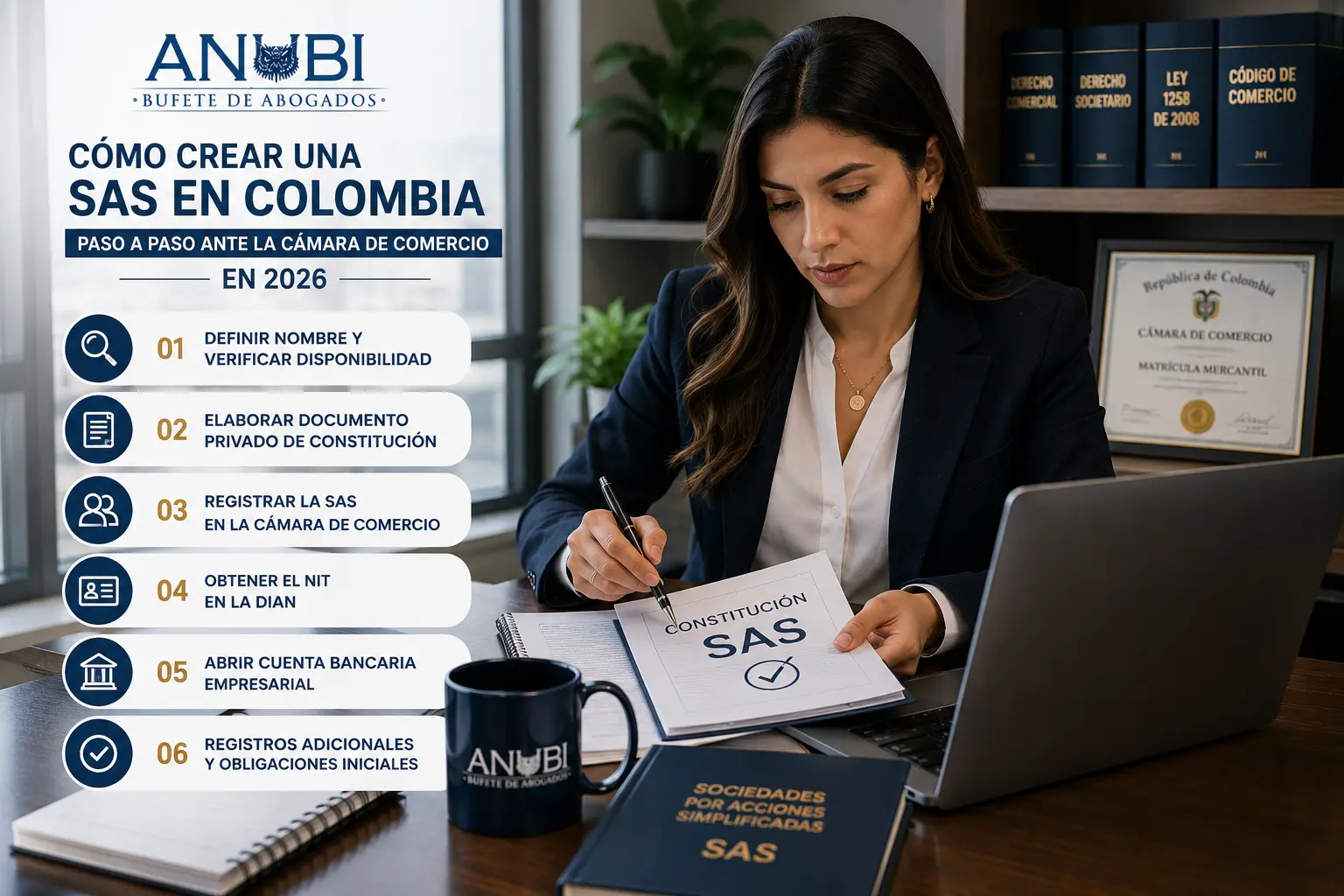 Cómo crear una SAS en Colombia paso a paso ante la Cámara de Comercio en 2026.