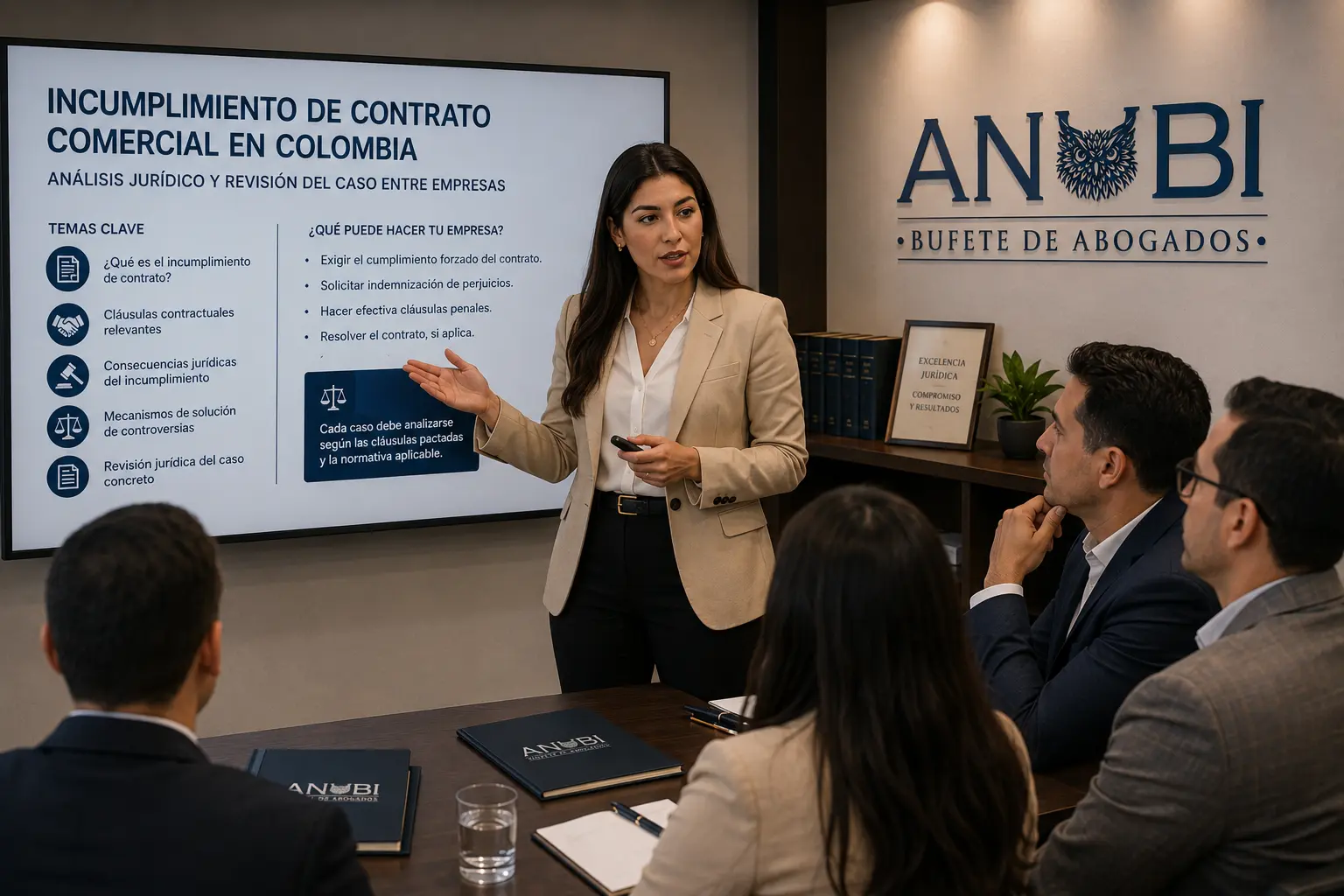 Incumplimiento de contrato comercial en Colombia entre dos empresas