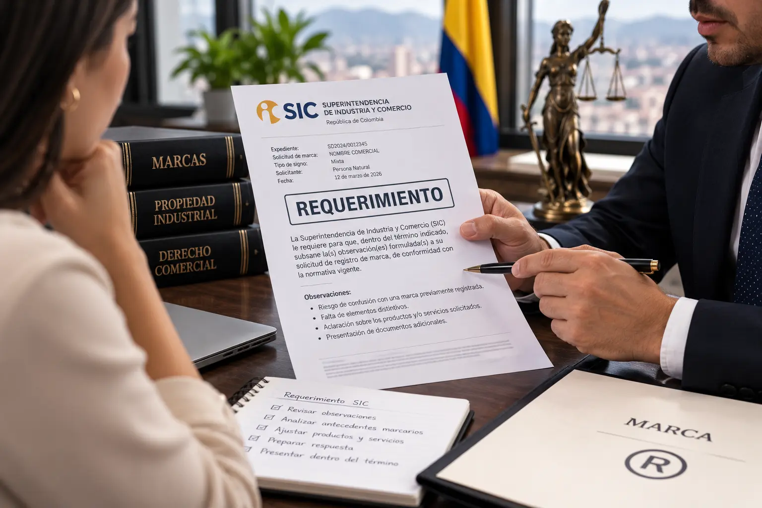 Requerimiento de la SIC durante el registro de una marca en Colombia