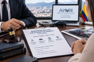 Responsabilidad civil por accidente de tránsito en Colombia y personas obligadas a pagar los daños